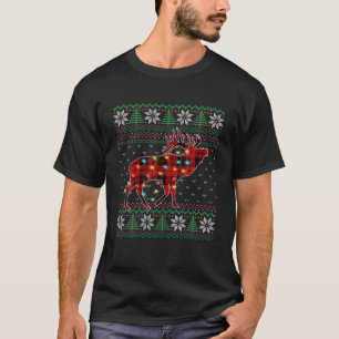 Lönsam Moose Ugly Sweater jul Ljus Animals T Shirt