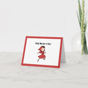 Lönsam Mörk Fairy Tale Little Red Riding Huva Kort