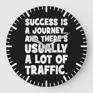 Lönsam motivation, framgång är resa med trafik stor klocka