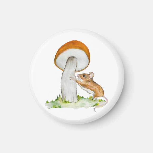 Lönsam mus med vild svamprum magnet (Framsidan)