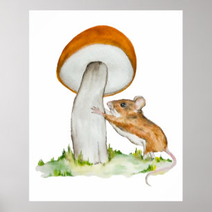 Lönsam mus med vild svamprum poster
