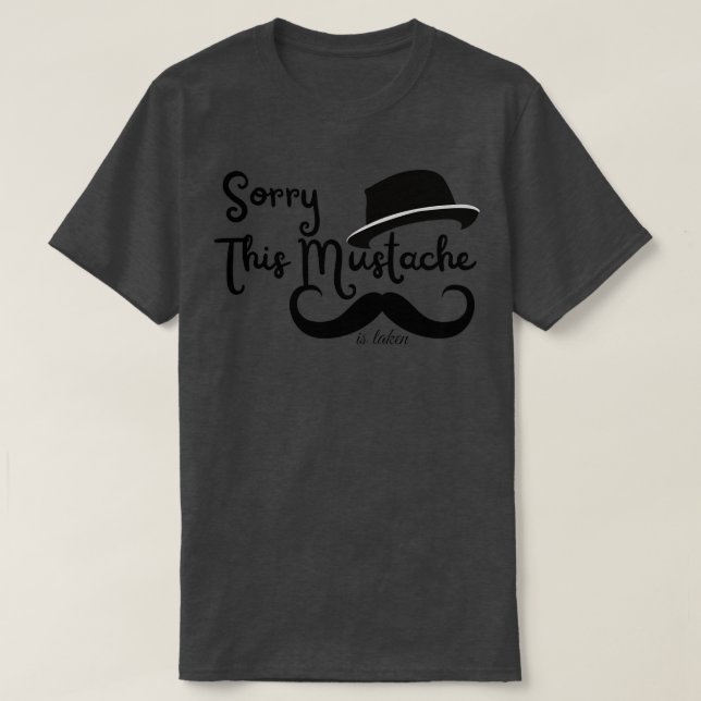 Lönsam mustasch, coola 4 t shirt (Design framsida)