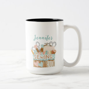 Lönsam Namn Seamstress Sewing Addict, Personlig Två-Tonad Mugg