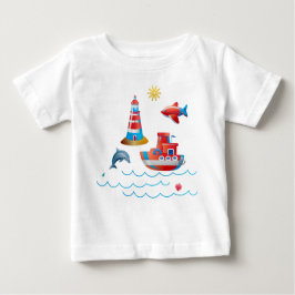 Lönsam nautisk design t shirt