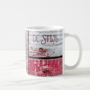 Lönsam neoplasticism anpassade av träkonst stil kaffemugg
