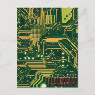 Lönsam Nerdy Computer Motherboard Vykort