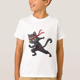Lönsam Ninja Cat Tecknad Graphic Design med Cute M T Shirt