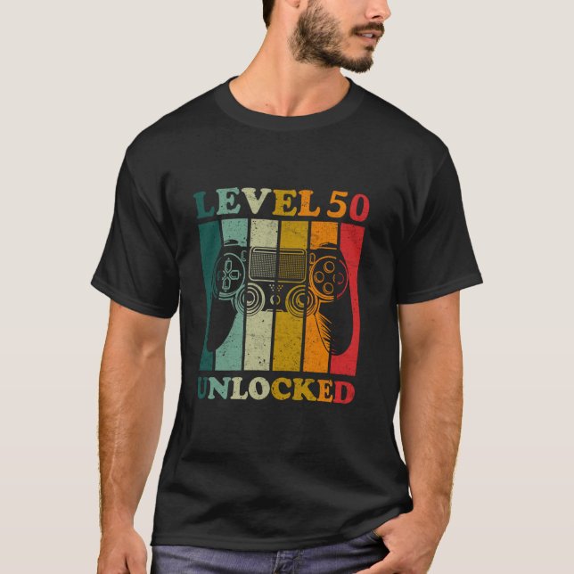 Lönsam nivå 50 Olåst Manar-dagspelsspelare 50:e B T Shirt (Framsida)