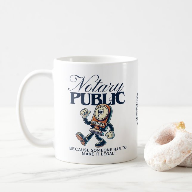 Lönsam notarius publicus - Auktoriserad Notary Hum Kaffemugg (Med munk)