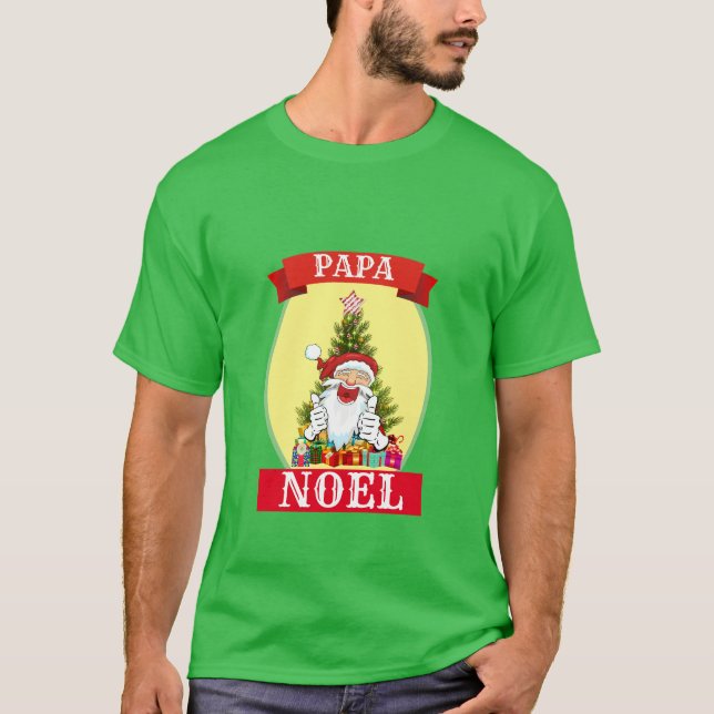 Lönsam Novelty jul PAPPA NOEL T Shirt (Framsida)