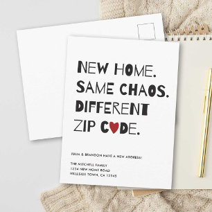 Lönsam, nutida, minimal Flytta Meddelande Vykort