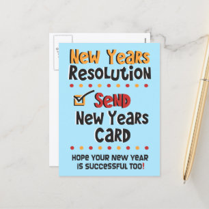 Lönsam ny årsupplösning © Nytt Year Helgdag Card Helg Vykort