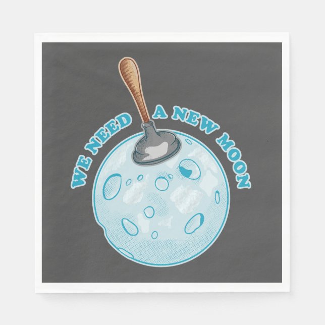 Lönsam ny måne-astronomi pappersservett (Framsidan)