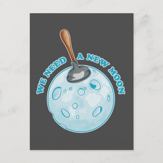 Lönsam ny måne-astronomi vykort (Framsida)