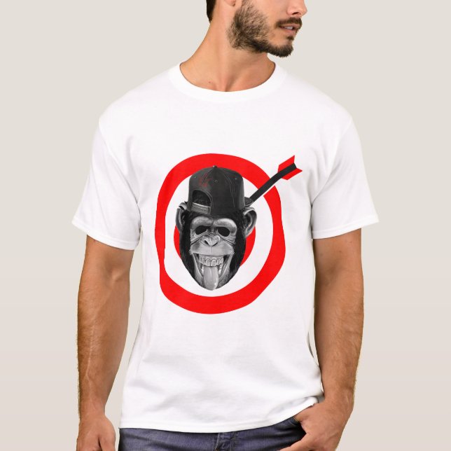 Lönsam ny Novelty Grafikdesign, MONKEY THUMP T Shirt (Framsida)