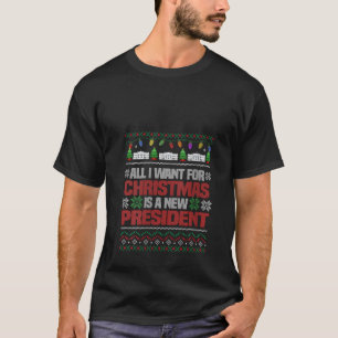 Lönsam ny president Ugly jul Sweater Vuxen M T Shirt