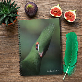 Lönsam Nyfiken guineansk Turaco-Grönt Bird Anteckningsbok Med Spiral