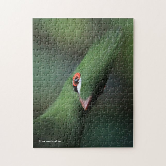Lönsam Nyfiken guineansk Turaco-Grönt Bird Pussel (Vertikal)