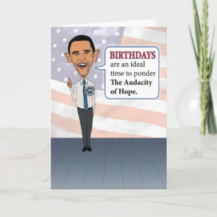 Lönsam Obama Audacity of Hope Birthday Kort