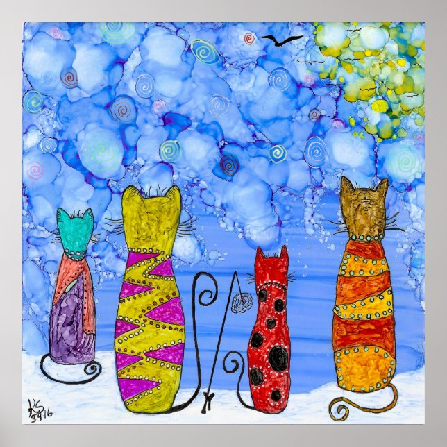 Lönsam och vismisk Poster av katter (Framsidan)