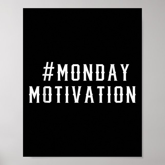 Lönsam Office Work Hashtag måndag Motivering Poster (Framsidan)