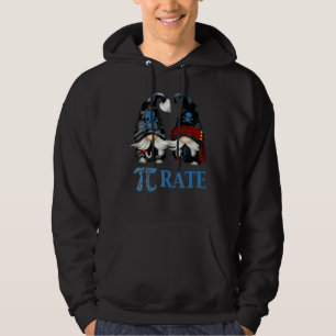 Lönsam oktopus pi Day-symbol för mattelärare Pirat Hoodie