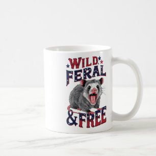 Lönsam opossum Vild Feral and Free Possum Kaffemugg
