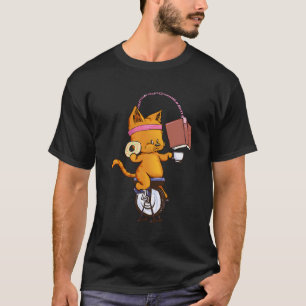 Lönsam Orange Cat Spin Bok Coffee Workout Donut Gy T Shirt