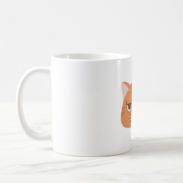 Lönsam Orange Tabby katt med grumpy Ansikte Kaffemugg (Vänster)