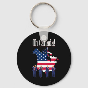 Lönsam ordförande Trump som säger Oh Canada Karta Nyckelring