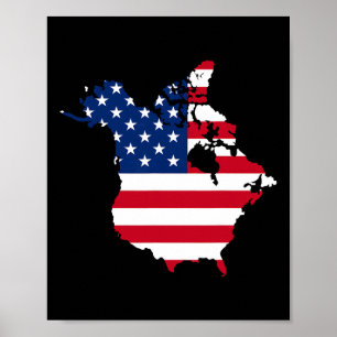 Lönsam ordförande Trump som säger Oh Canada Karta Poster