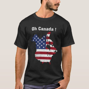 Lönsam ordförande Trump som säger Oh Canada Karta T Shirt