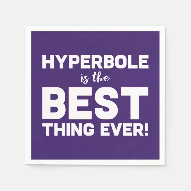 Lönsam Ordlek hyperbol är best Typography Pappersservett (Framsidan)