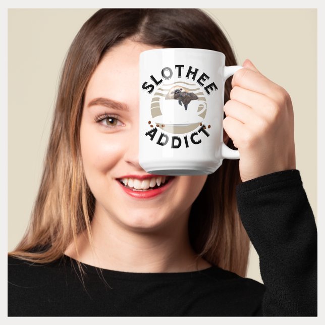 Lönsam Ordlek Sömnig Sloth Kaffemugg (Skapare uppladdad)