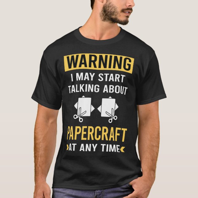Lönsam Papper Craft-konstruktion för varningstexte T Shirt (Framsida)