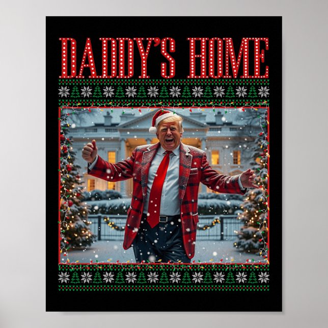 Lönsam Pappor HemTrump Ugly jul-sötare Xm Poster (Framsidan)