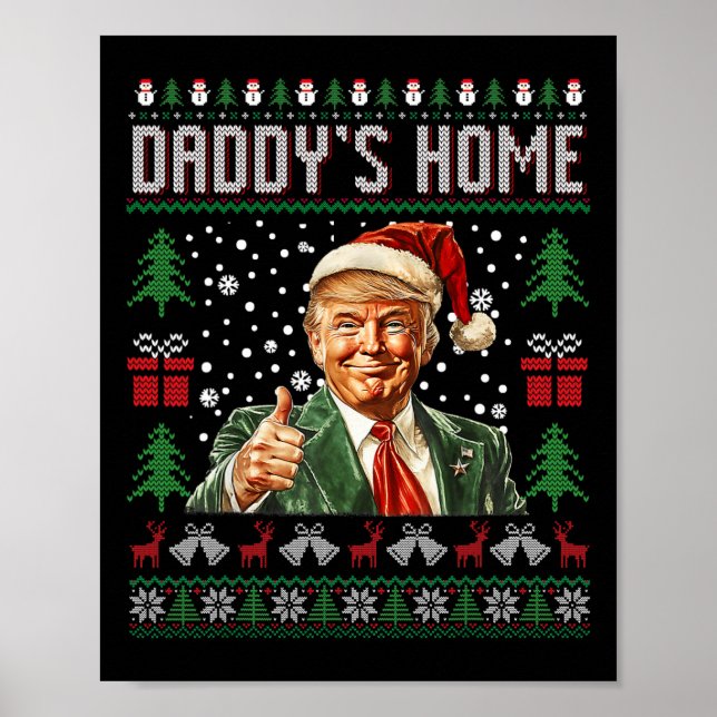 Lönsam Pappor HemTrump Ugly jul-sötare Xm Poster (Framsidan)