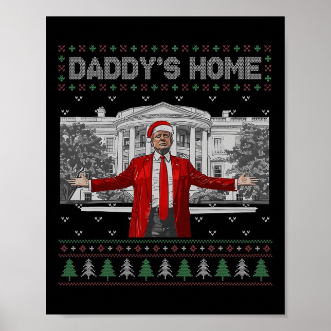 Lönsam Pappor HemTrump Ugly jul-sötare Xm Poster (Framsidan)