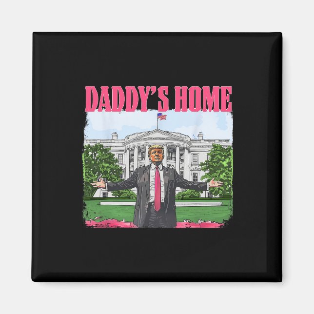 Lönsam Pappor Home Trump Rosa 2024 White House Com Magnet (Framsidan)
