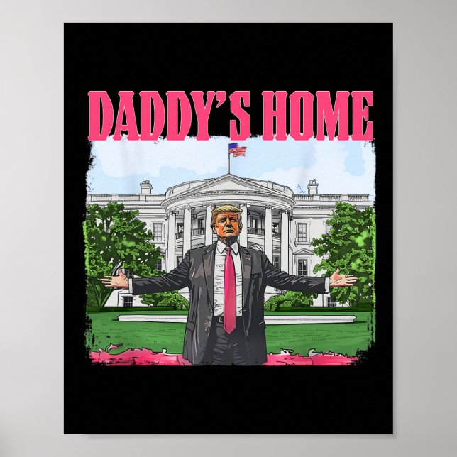 Lönsam Pappor Home Trump Rosa 2024 White House Com Poster (Framsidan)