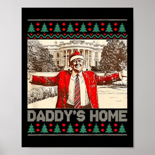 Lönsam Pappor Home Trump Ugly jul Julafton Pajam Poster (Framsidan)