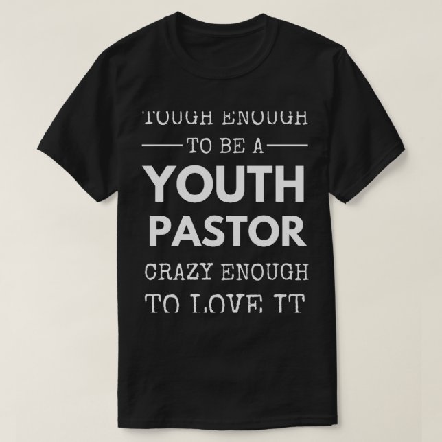 Lönsam pastor för ungdom t shirt (Design framsida)