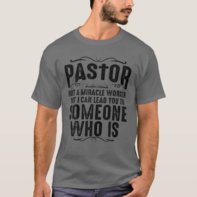 Lönsam pastor Gift För manar Coola Christian Churc T Shirt (Framsida)