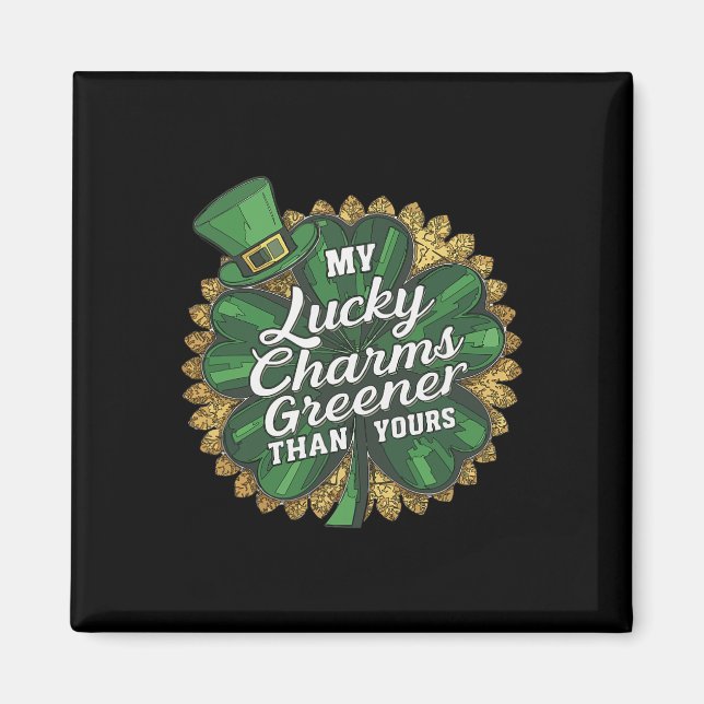 Lönsam patricks Dag min Lucky Charm Greener än du Magnet (Framsidan)