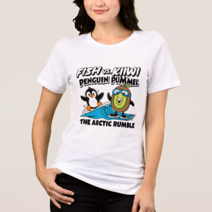 Lönsam penguin och kiwi t shirt