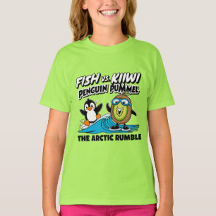 Lönsam penguin och kiwi t shirt