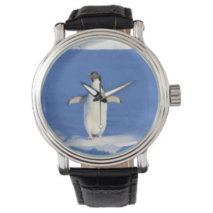 Lönsam penguin på isfoto armbandsur