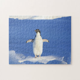 Lönsam penguin på isfoto pussel