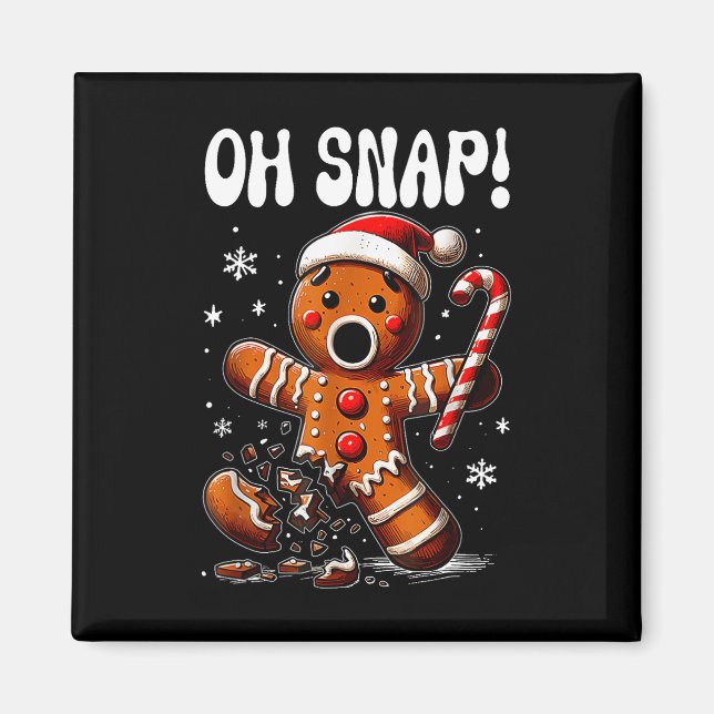 Lönsam Pepparkaksgubbe Oh Snap Outfit Paj Magnet (Framsidan)
