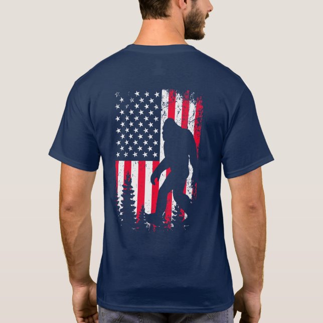 Lönsam Personlig 4:e juli Big Foot T-Shirt (Baksida)
